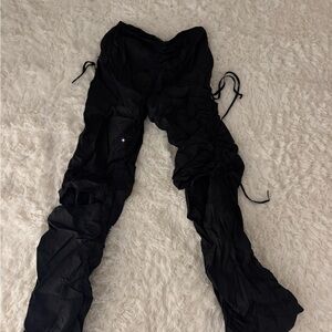 Black Ruched Pants